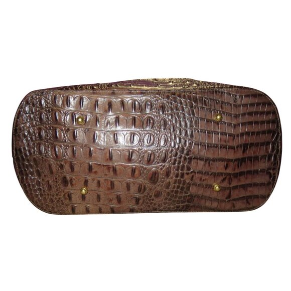 Brahmin Truffle Melbourne Collection Medium Asher Croc Leather Tote C80151TF - Picture 6 of 14